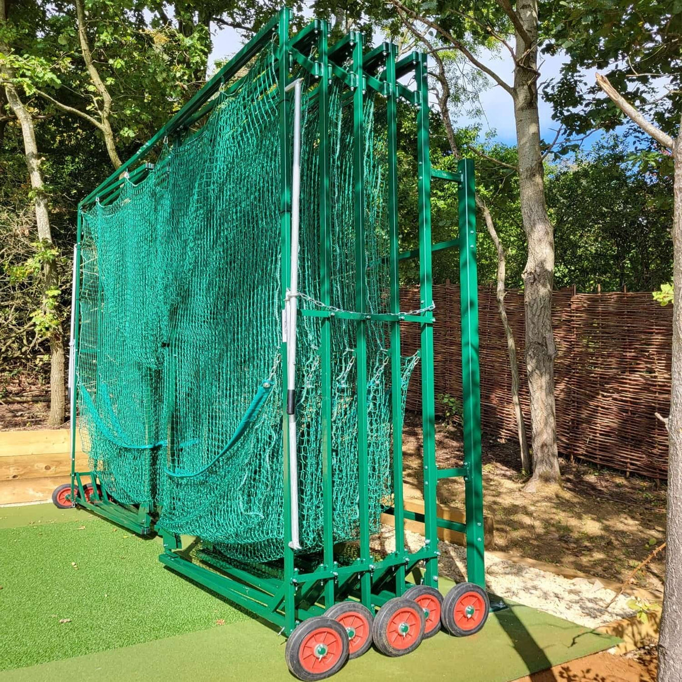 cricket nets - green cricket cage on wheels