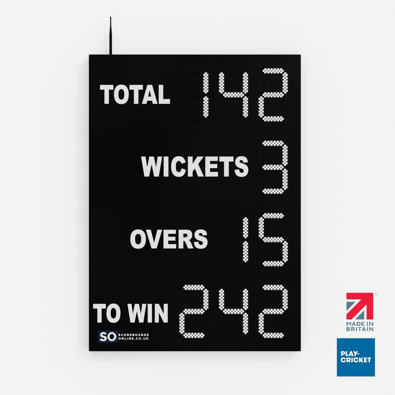 sports scoreboards - 9 digit black cricket scoreboard