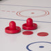 red hockey pucks