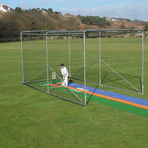 Freestanding Portable Cricket Cage and Net - Aluminium