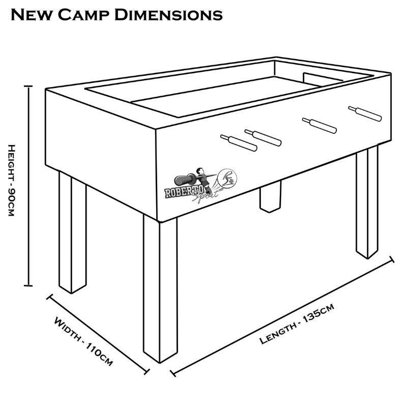 roberto new camp football table dimensions